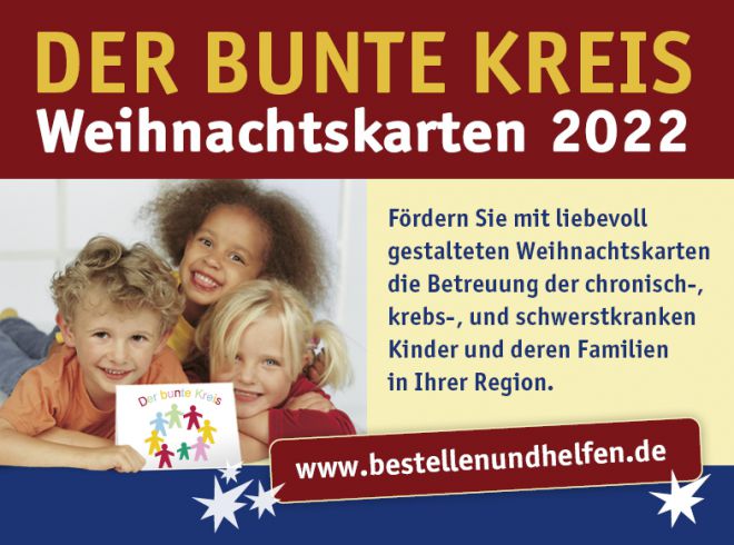 Bunter Kreis Weihnachtskarten 2022